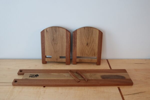 Adjustable Tabletop Bookshelf- Walnut & Sapele - Image 3