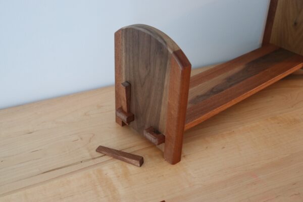 Adjustable Tabletop Bookshelf- Walnut & Sapele - Image 4