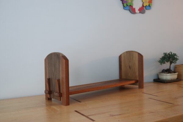 Adjustable Tabletop Bookshelf- Walnut & Sapele - Image 5