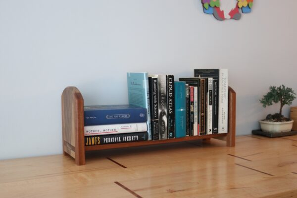 Adjustable Tabletop Bookshelf- Walnut & Sapele - Image 2