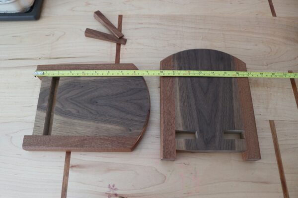 Adjustable Tabletop Bookshelf- Walnut & Sapele - Image 8