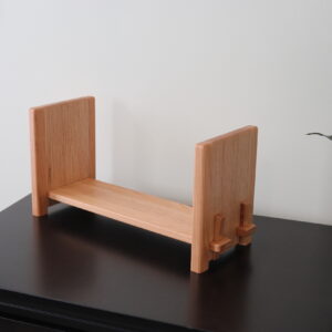 Cherry and red oak bookshelf.