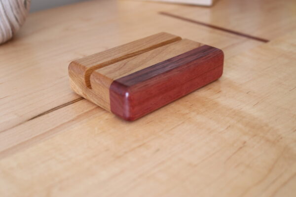 Business Card Holder- Purpleheart and Cherry - Image 4