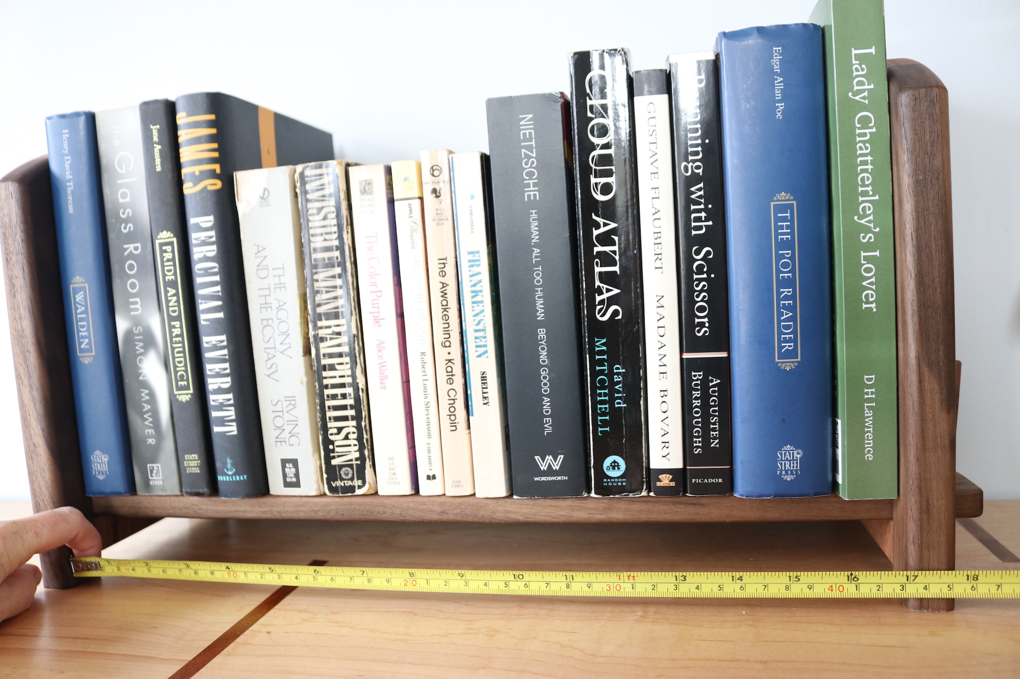 Adjustable Tabletop Bookshelf- Walnut & Sapele - Image 9