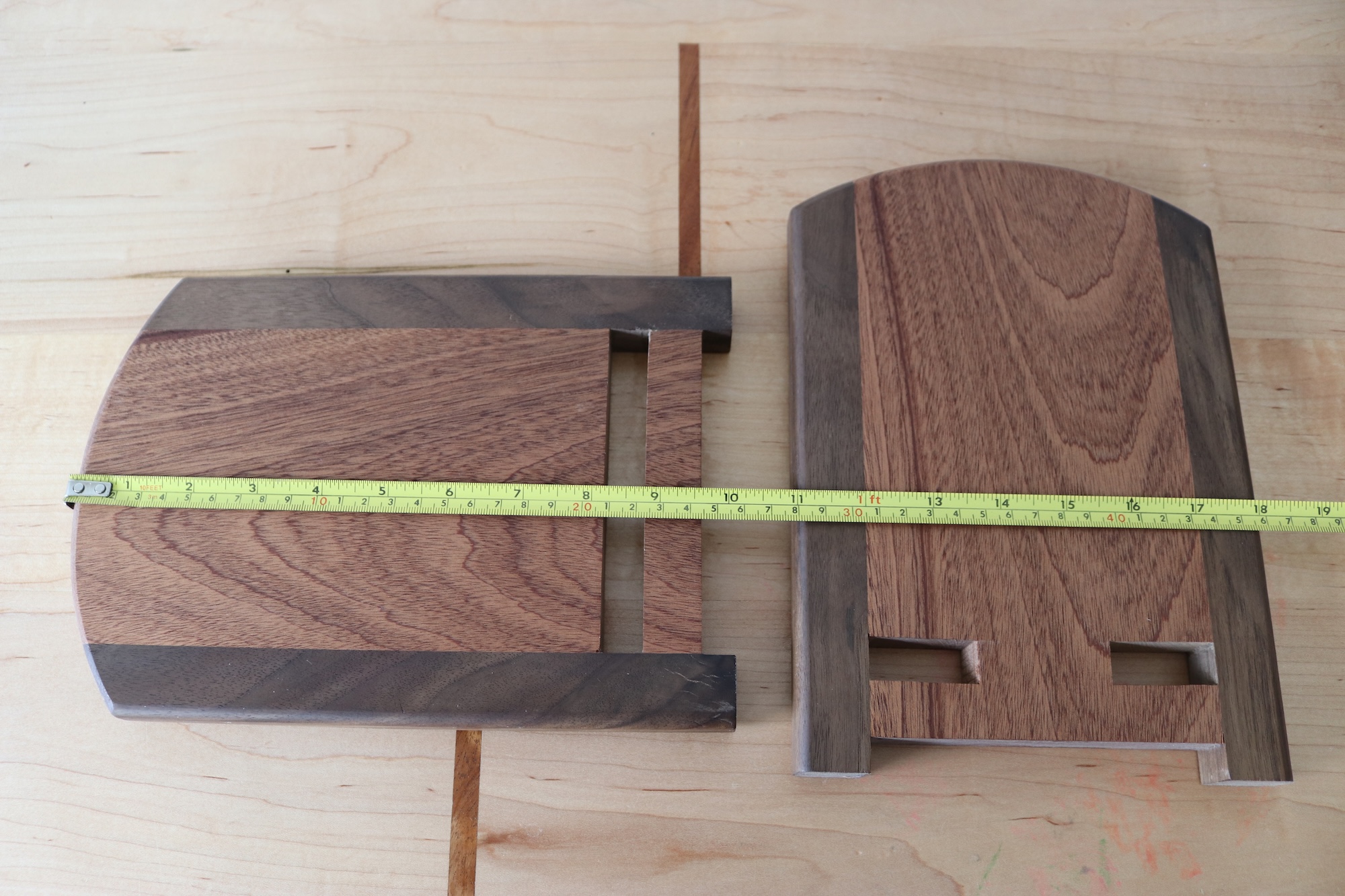 Adjustable Tabletop Bookshelf- Walnut & Sapele - Image 11