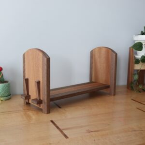Adjustable Tabletop Bookshelf- Walnut & Sapele