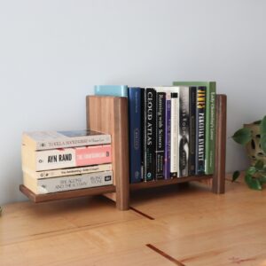 Adjustable Tabletop Bookshelf- Walnut & Sapele