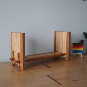 Adjustable Tabletop Bookshelf- Cherry & Red Oak