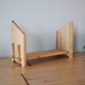 Adjustable Tabletop Bookshelf- Cherry & Red Oak