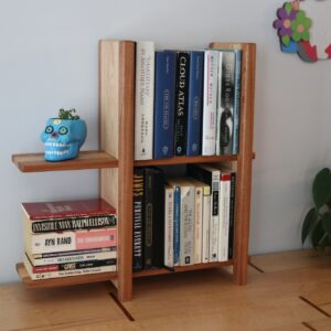 2-tier Adjustable Tabletop Bookshelf