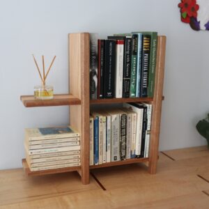 2-tier Adjustable Tabletop Bookshelf