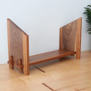 Adjustable Tabletop Bookshelf- Walnut & Sapele