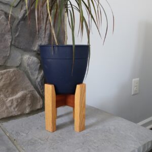 Wooden Plant Stand- Oak & Sapele
