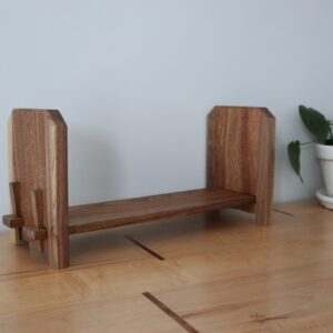 Adjustable Tabletop Bookshelf- Walnut & Sapele