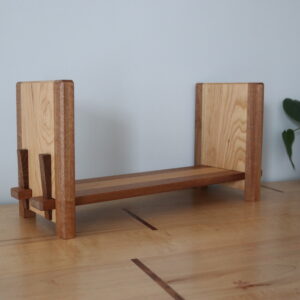 Adjustable Tabletop Bookshelf- Sapele & Cherry Square