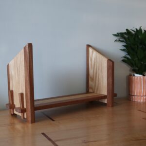 Adjustable Tabletop Bookshelf-Red Oak & Sapele