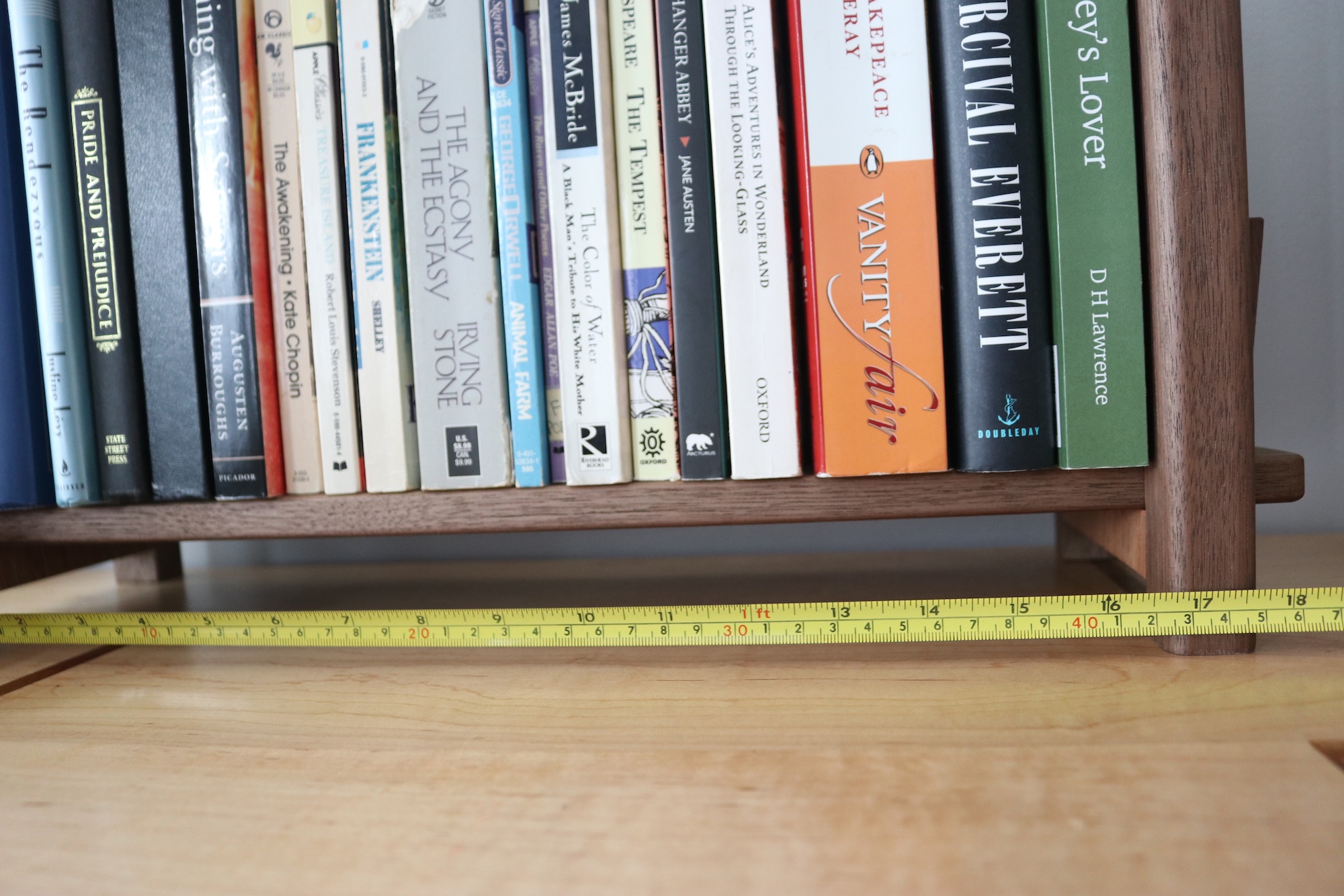 Adjustable Tabletop Bookshelf- Walnut & Sapele - Image 6