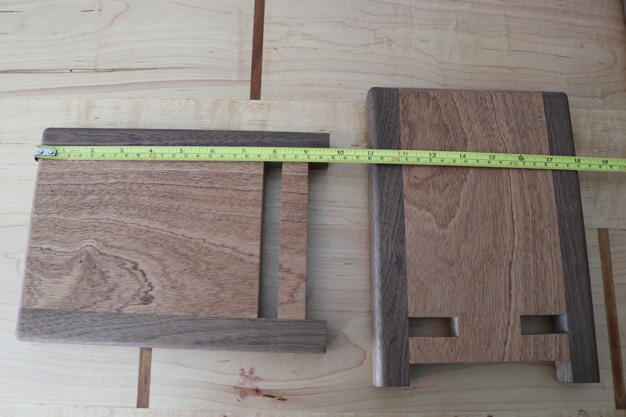 Adjustable Tabletop Bookshelf- Walnut & Sapele - Image 9