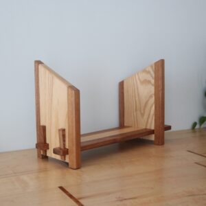 Adjustable Tabletop Bookshelf-Red Oak & Sapele
