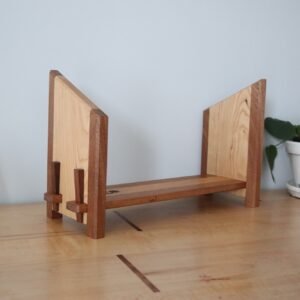 Adjustable Tabletop Bookshelf- Sapele & Cherry