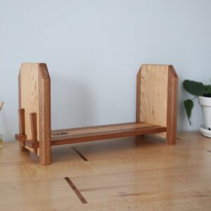Adjustable Tabletop Bookshelf- Sapele & Cherry
