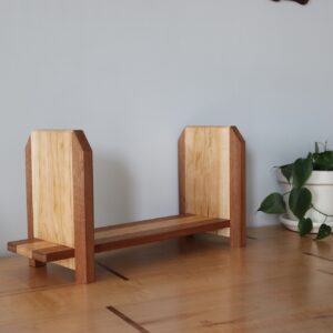 Adjustable Tabletop Bookshelf- Sapele & Cherry