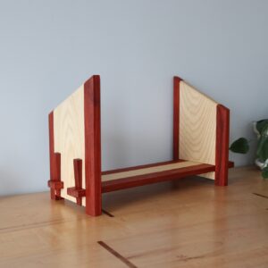 Adjustable Tabletop Bookshelf- Padauk & Ash