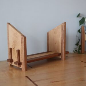 Adjustable Tabletop Bookshelf- Sapele & Cherry