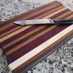 cutting board with scooped ends