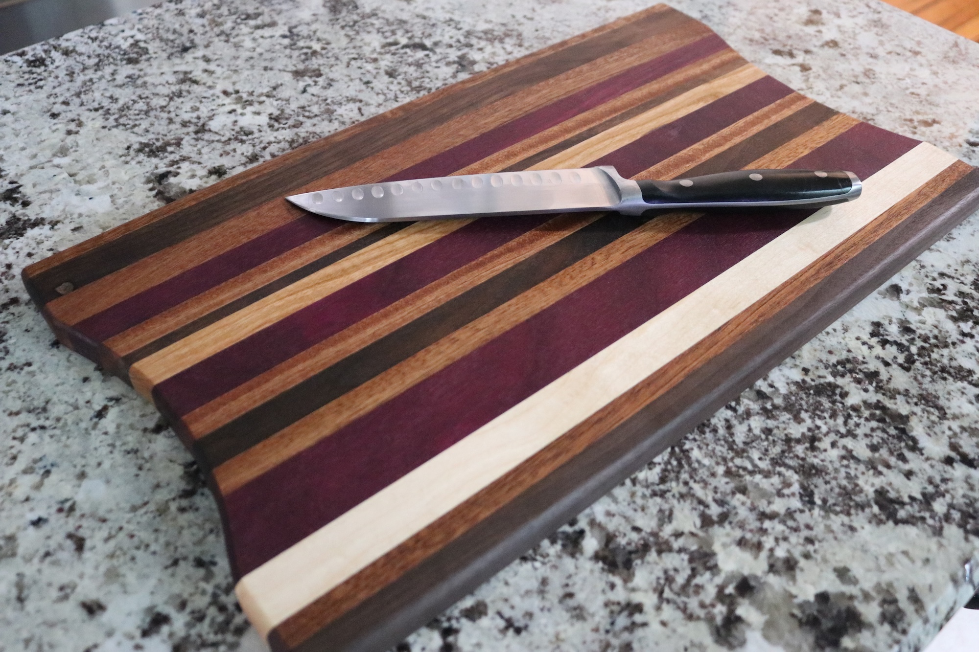 cutting board with scooped ends