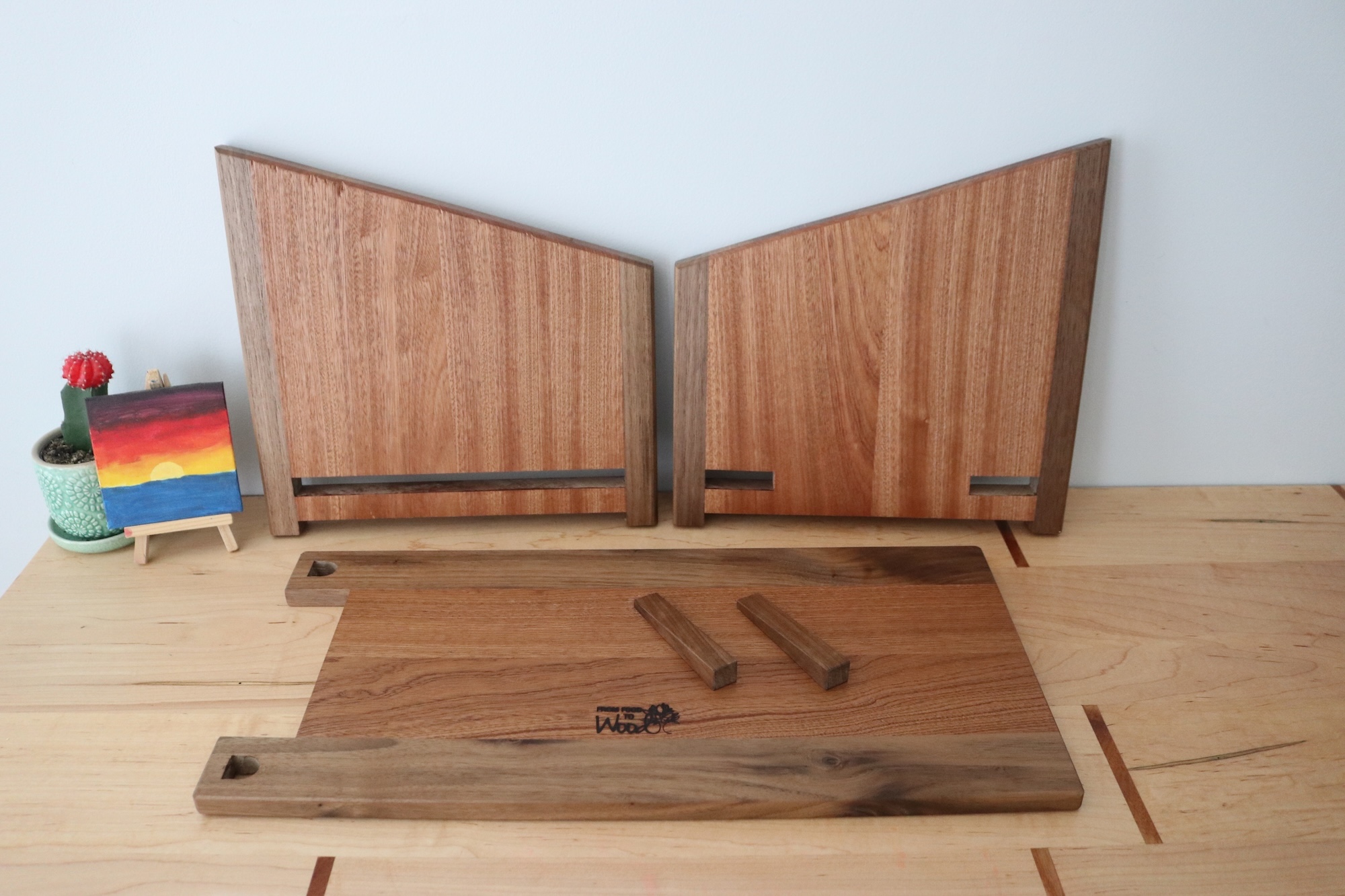 Deep Adjustable Tabletop Bookshelf | Handmade Bookshelf for Cookbooks, Children's Books & Textooks - Image 11