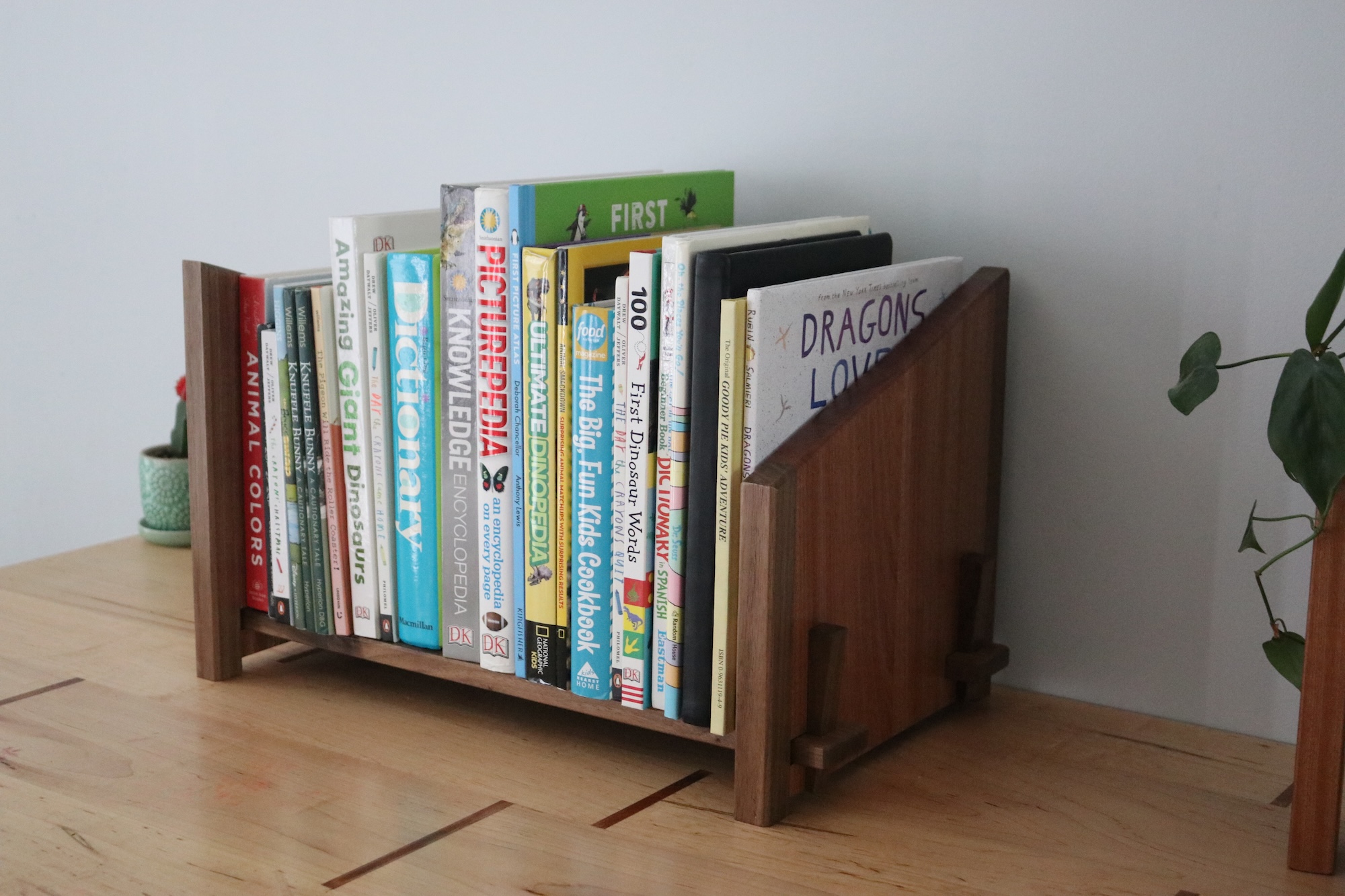 Deep Adjustable Tabletop Bookshelf | Handmade Bookshelf for Cookbooks, Children's Books & Textooks - Image 5