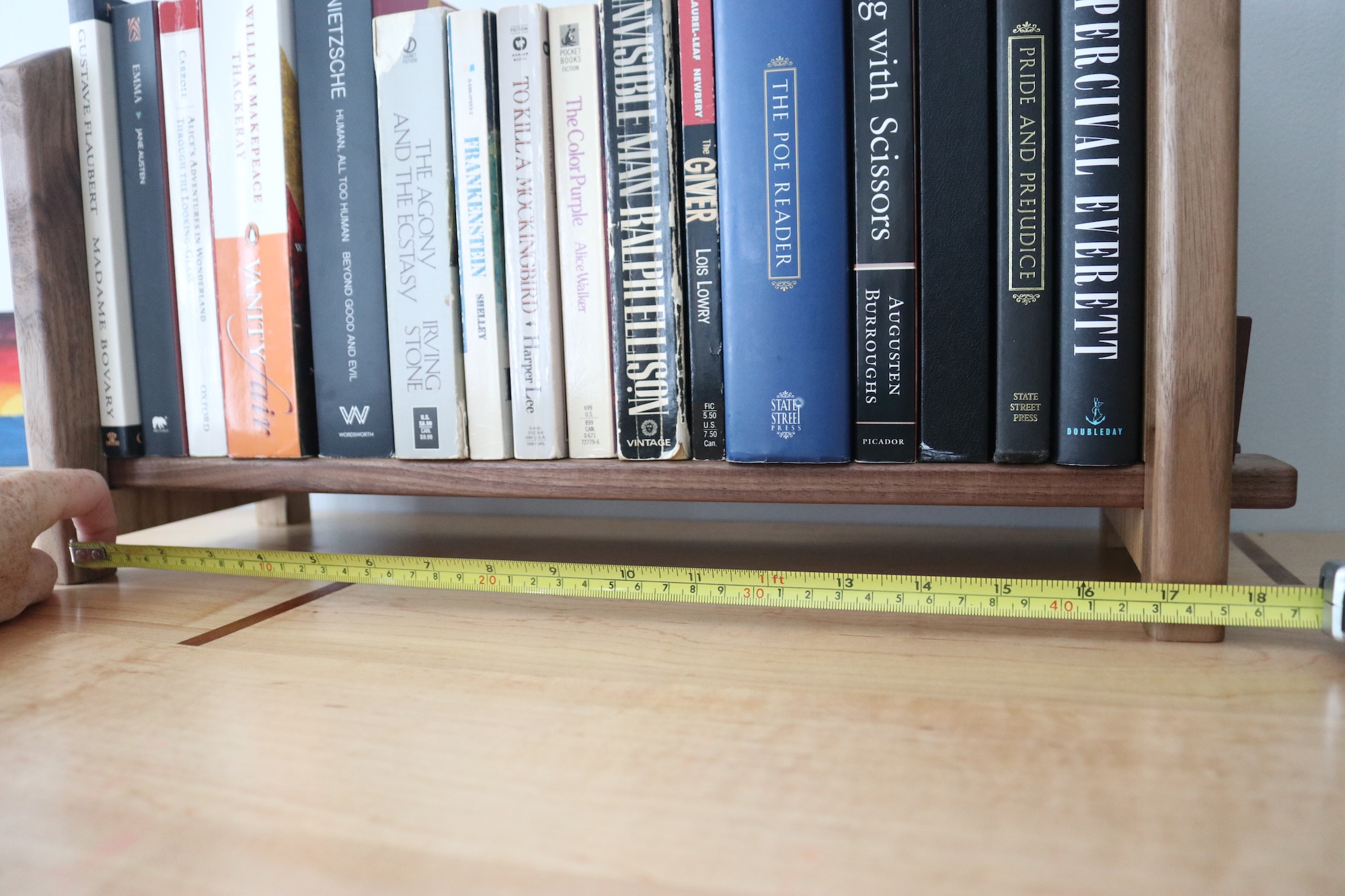 Adjustable Tabletop Bookshelf- Walnut & Cherry - Image 7