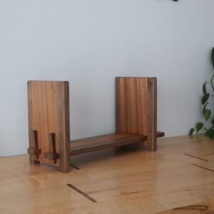 Adjustable Tabletop Bookshelf- Walnut & Sapele